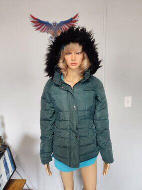 #818 Polyester/faux fur coat